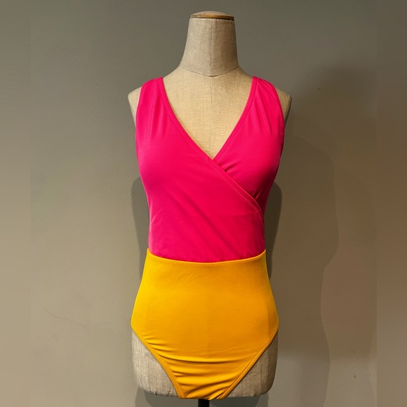 J. Crew Color Block Swimsuit - Picture 1 of 5